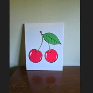 Cherry Painting on Canvas 20 x 16